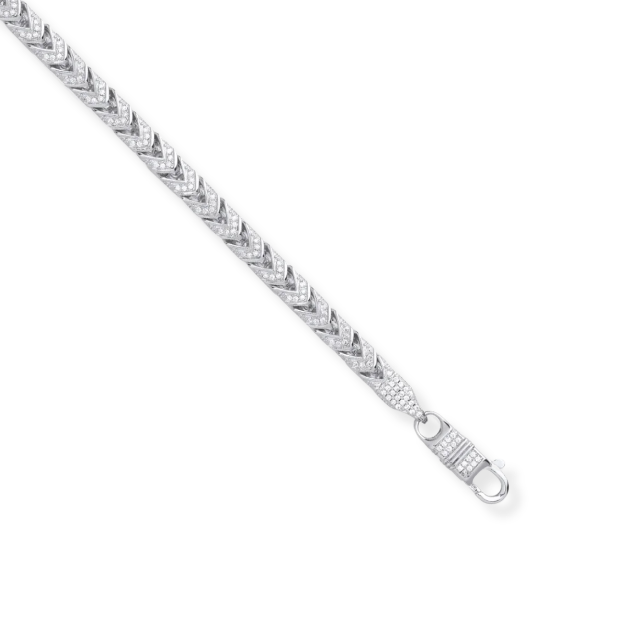 Silver Franco CZ Bracelet