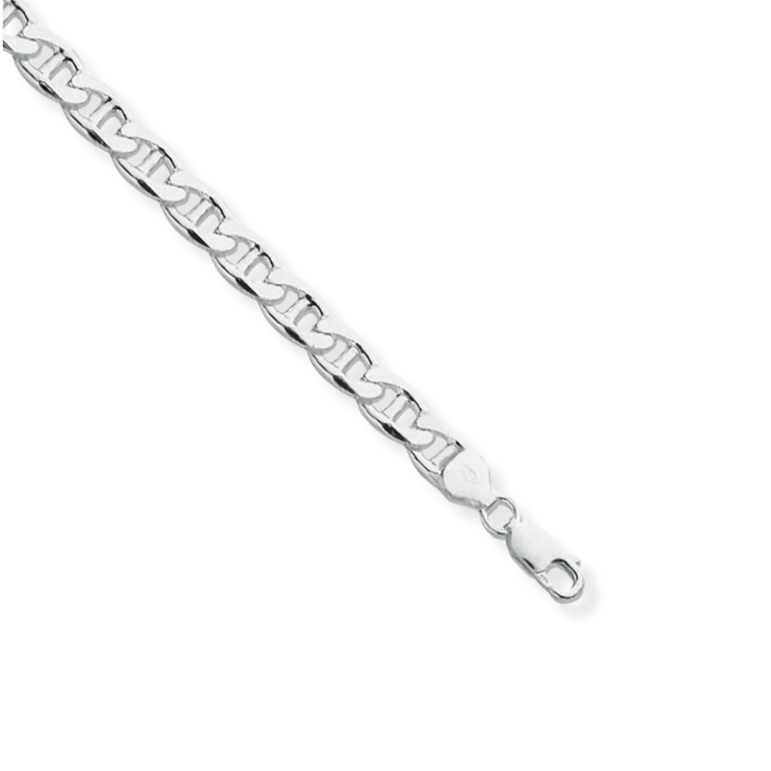 Silver bracelet with fancy links