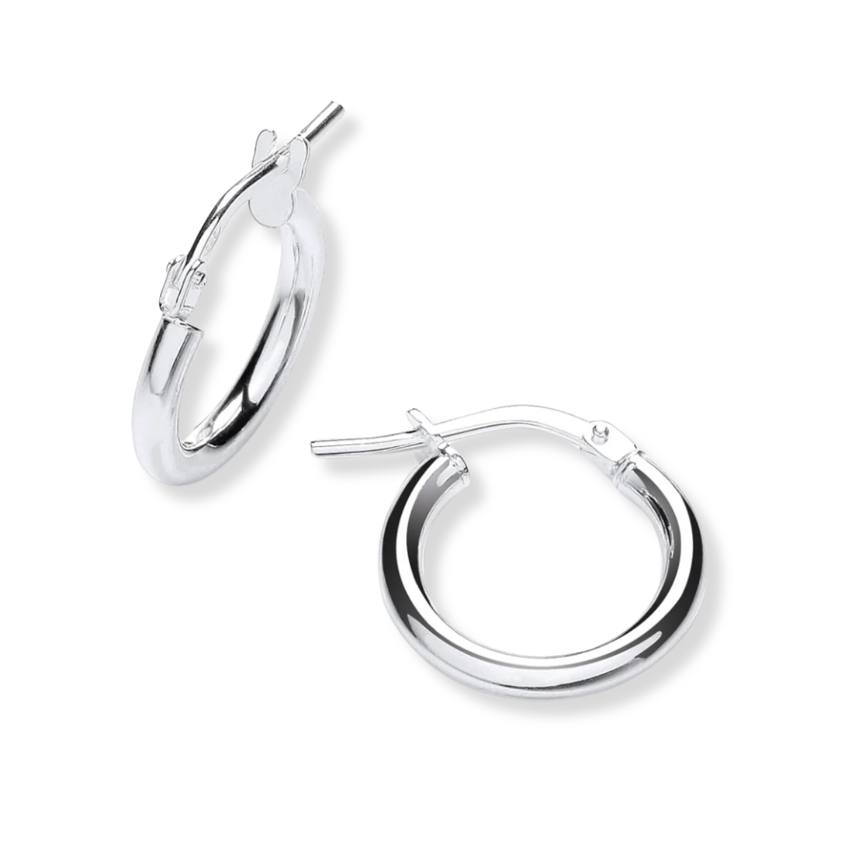 Silver Round Tube Hoop