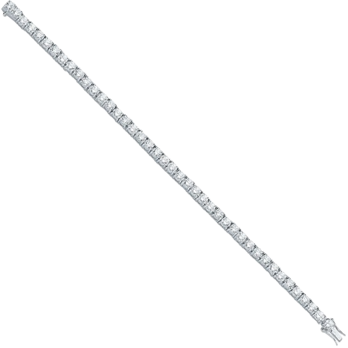 Silver and cubic zirconia tennis bracelet