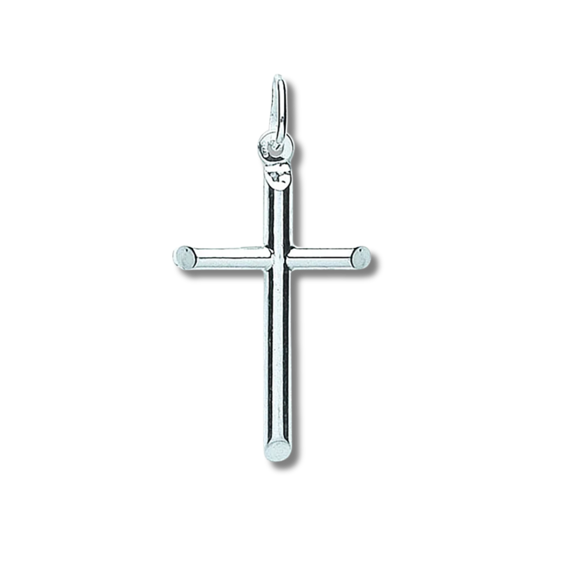 Pendentif croix tubulaire en argent 925