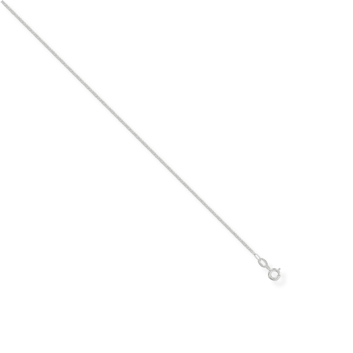 Silver 1.7mm Traditional Classic Curb Chain