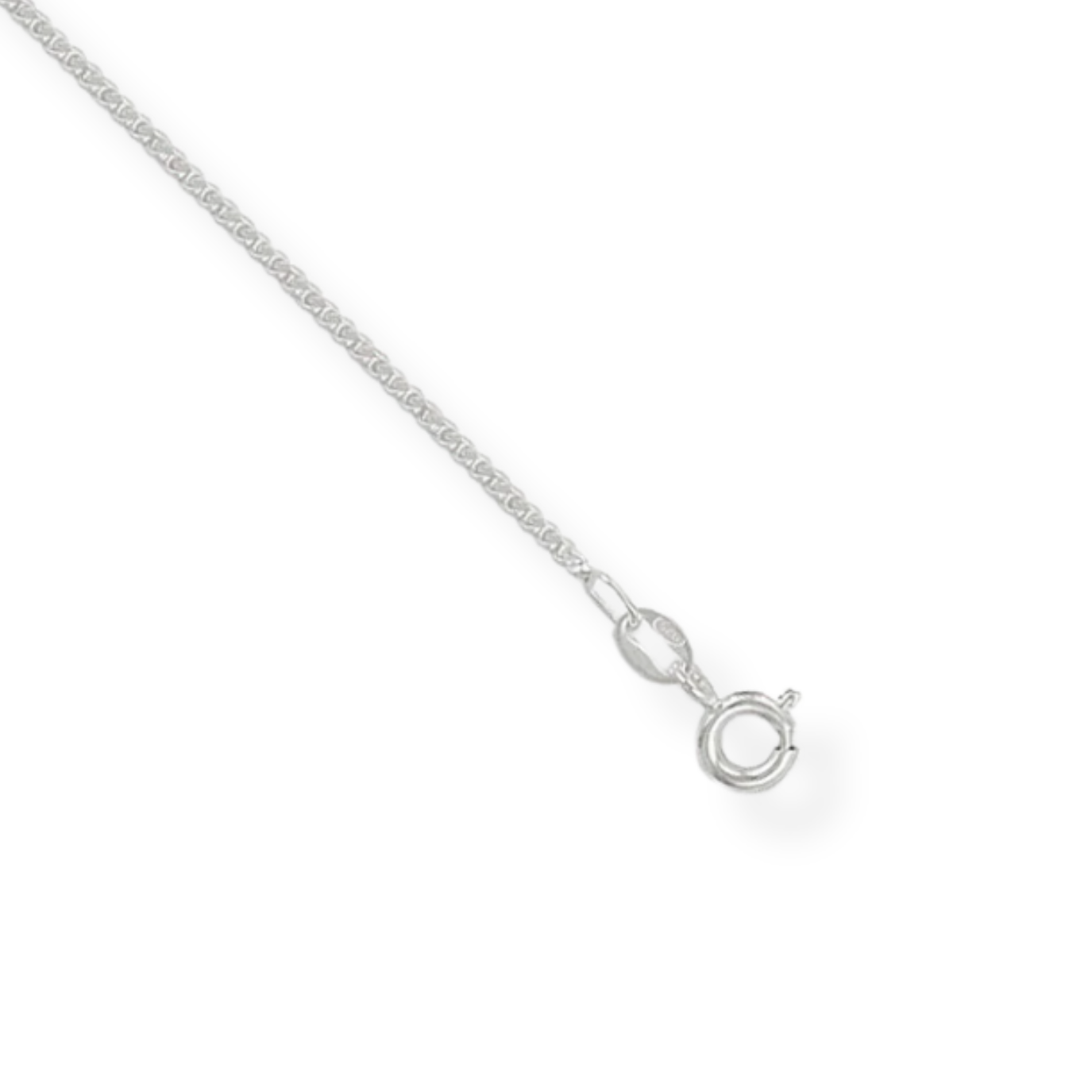 Silver 1.7mm Traditional Classic Curb Chain