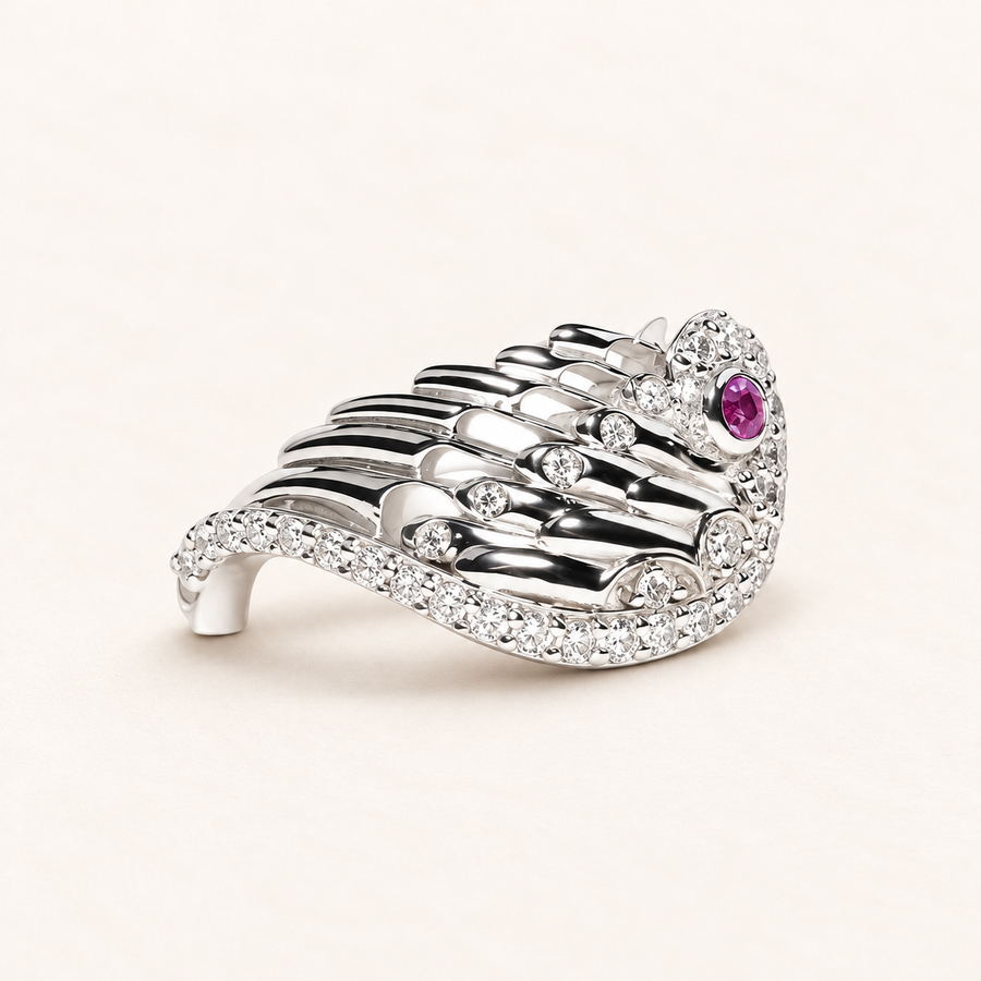Bague Couple en argent 925 et saphir