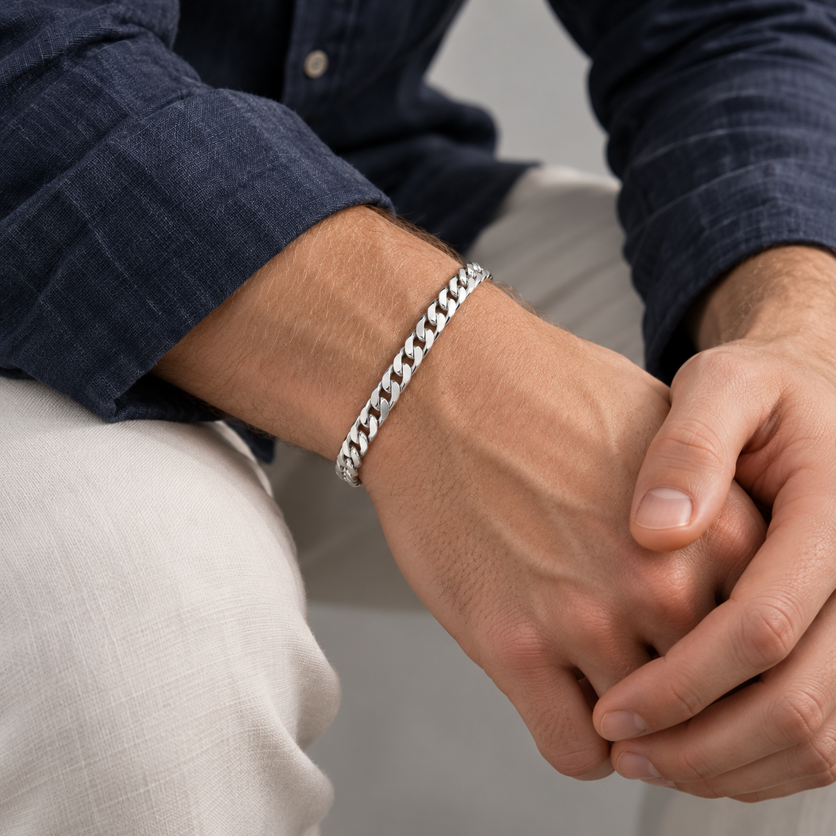 Double chain bracelet — 925 sterling silver