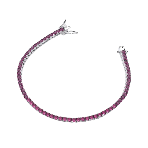 Tennis bracelet in silver and zirconium