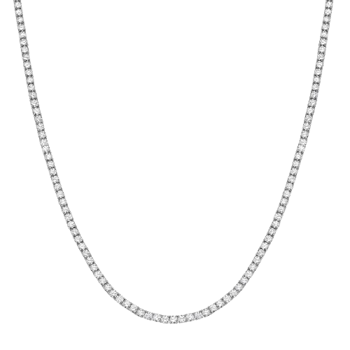 Silver 4.0mm CZs 18" Tennis Collarette