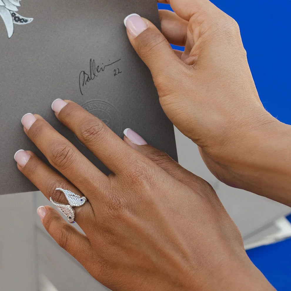'Flying Angel' Silver Ring