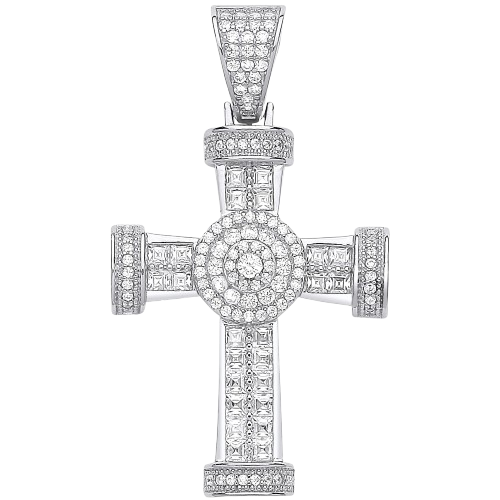 Silver fancy cross