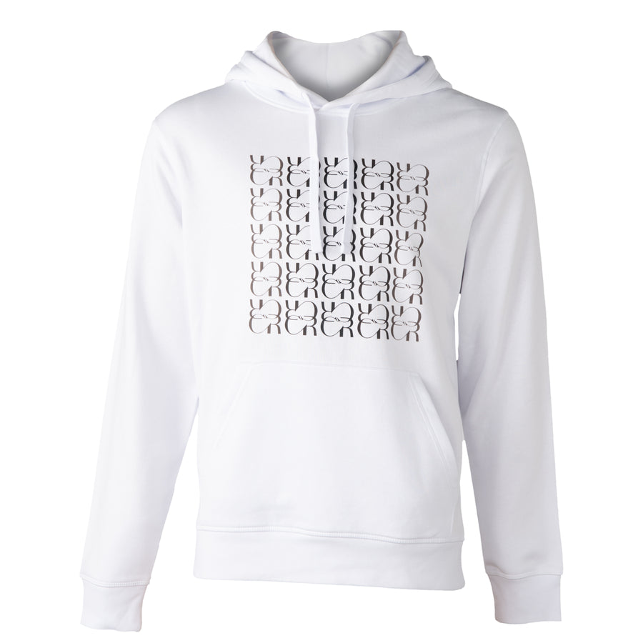 Clement Rudnicki Sweat à Capuche Blanc Décoloré à Monogramme