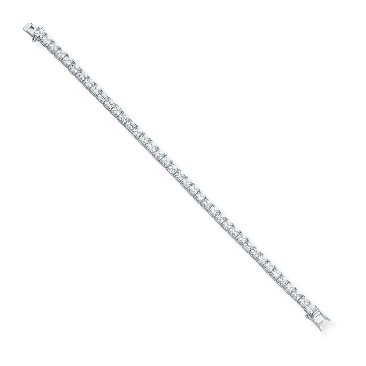 Princess Cut Cubic Zirconia Tennis Bracelet — 925 sterling silver