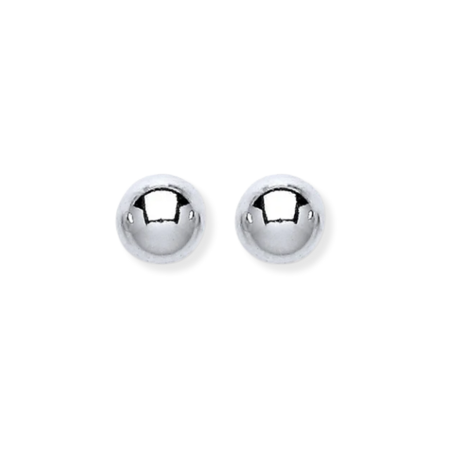 Silver Ball Stud 6mm Earrings