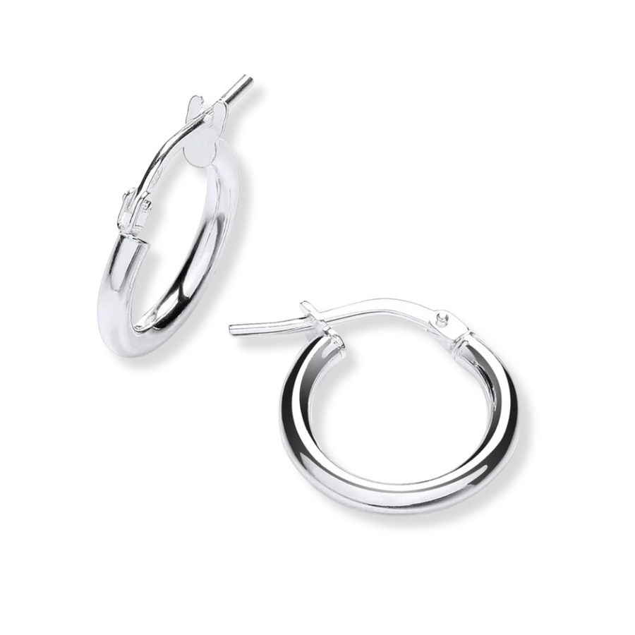 Silver Round Tube Hoop