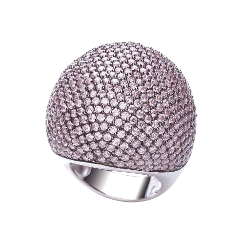 Micro Pave' Big 503 cocktail ring in pink zirconium oxide