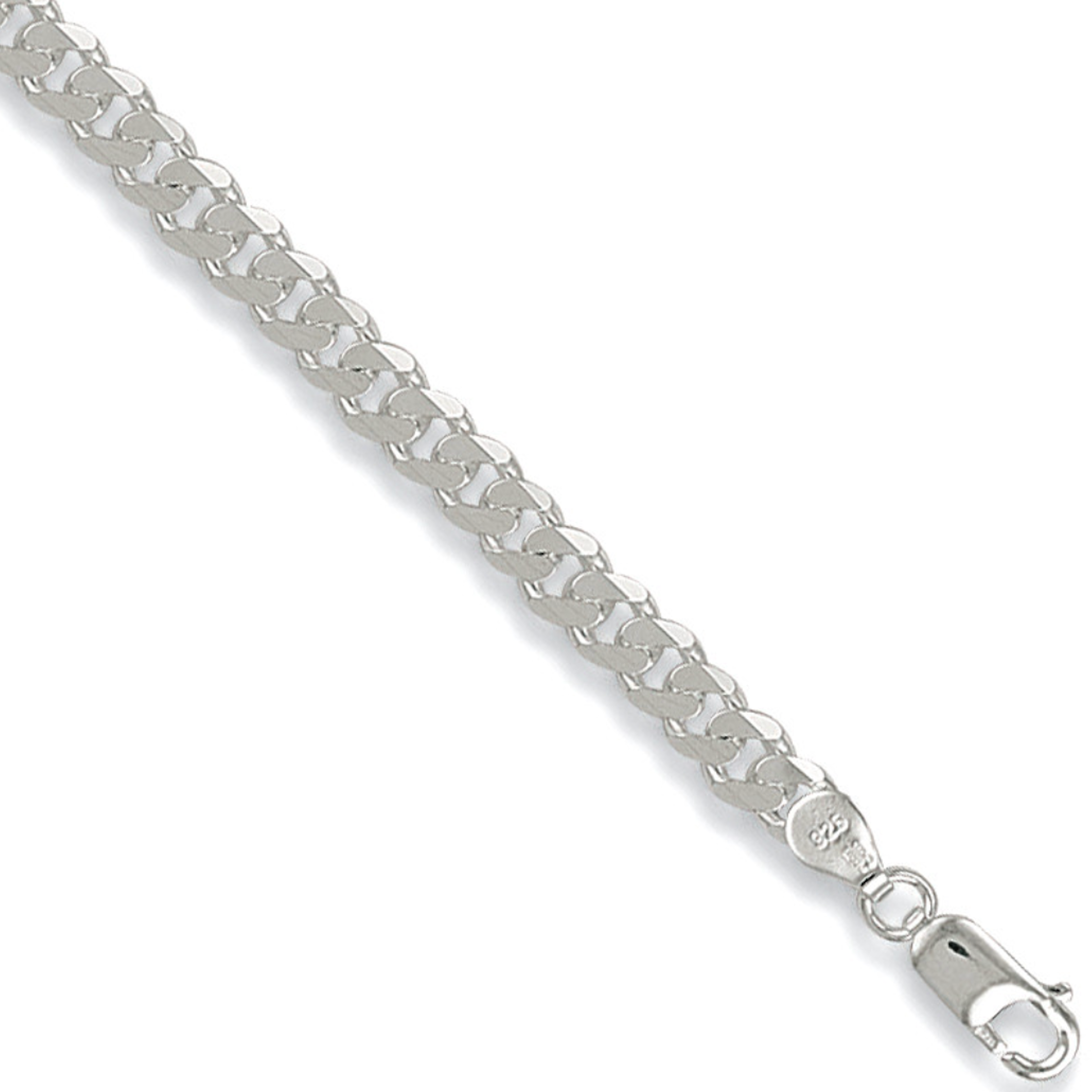 Silver 5.4mm Curb Bracelet