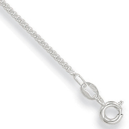 Traditional Classic Silver Curb Chain 18"