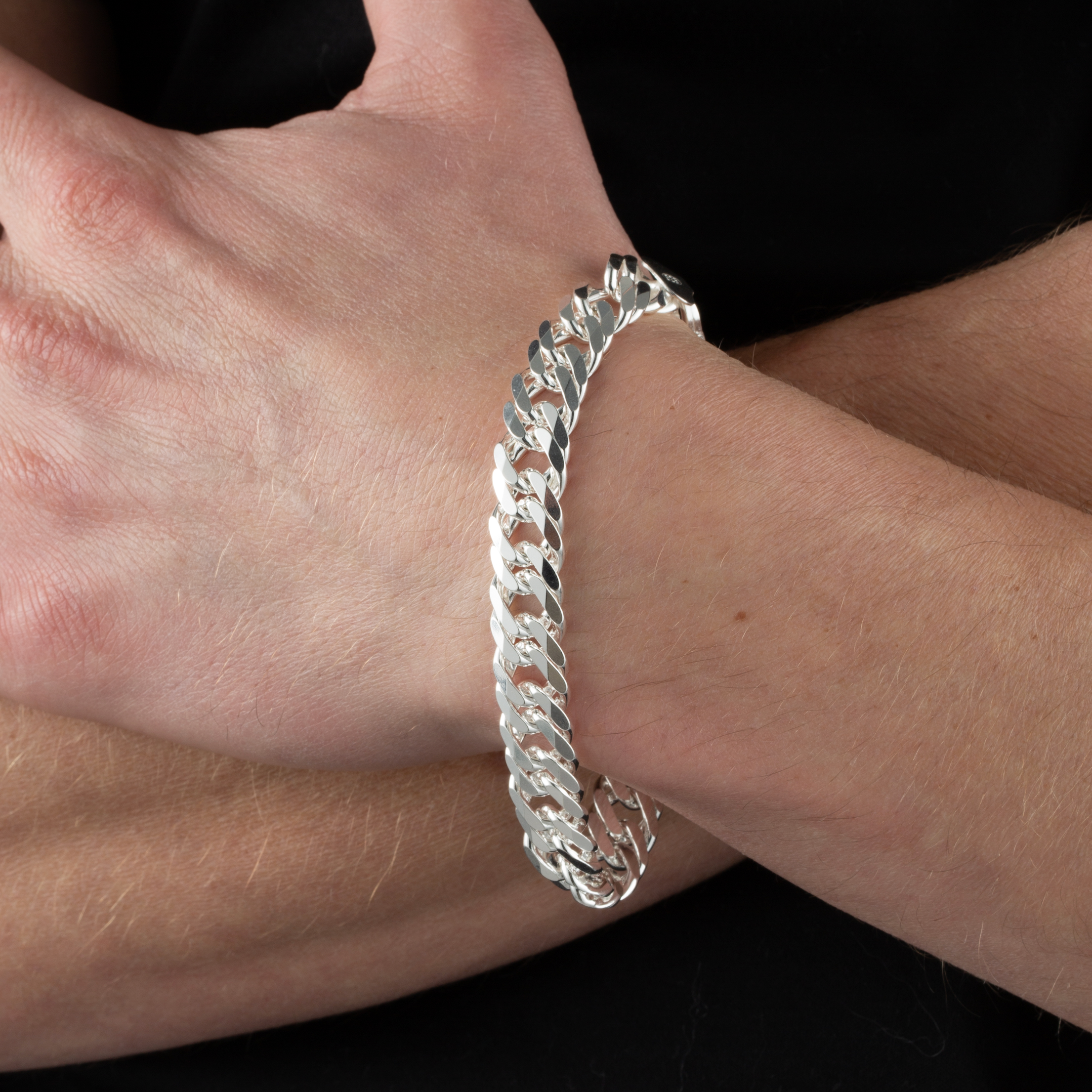 Silver Double Curb Bracelet