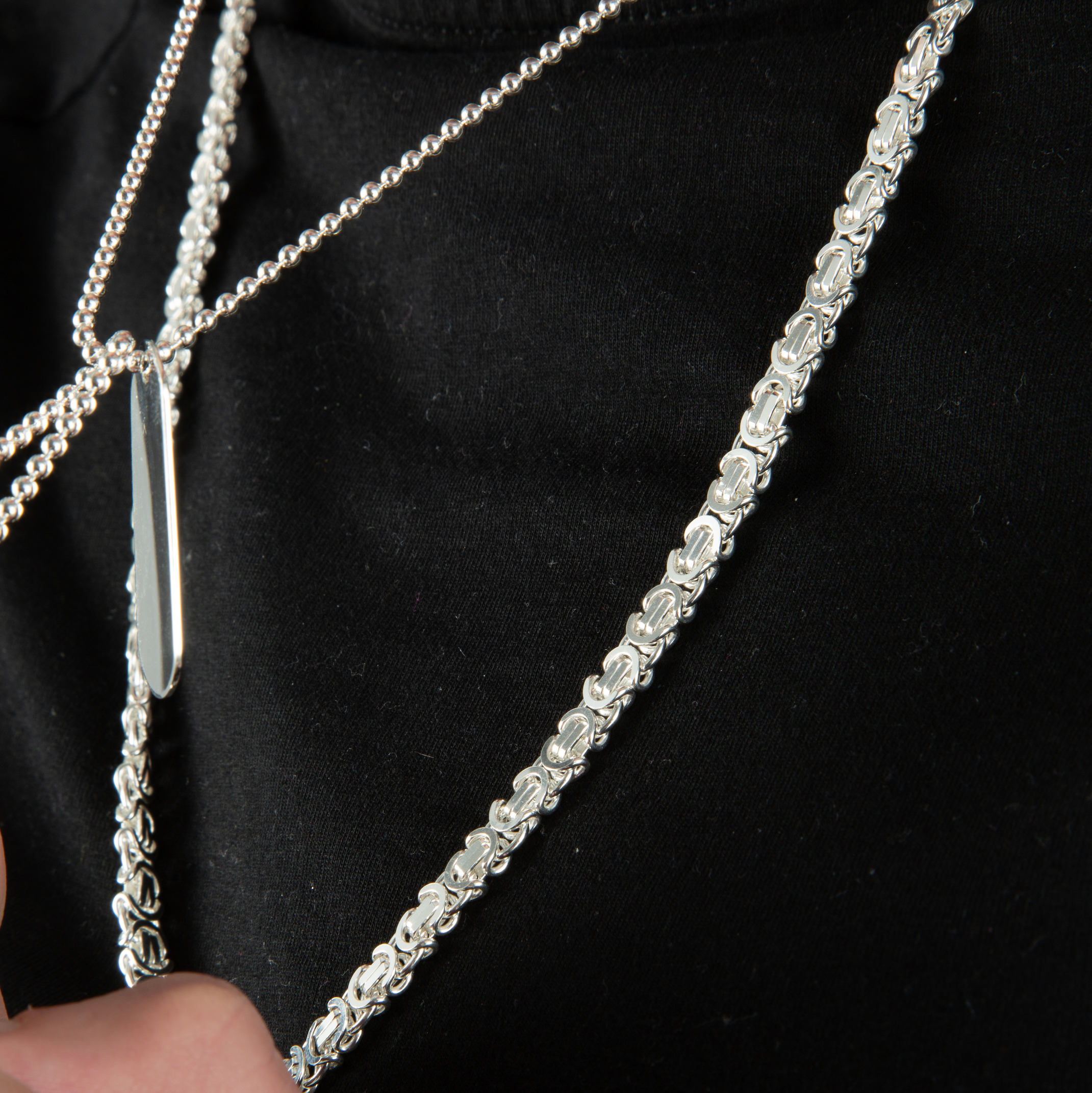 Silver Bazantyne Chain 24"