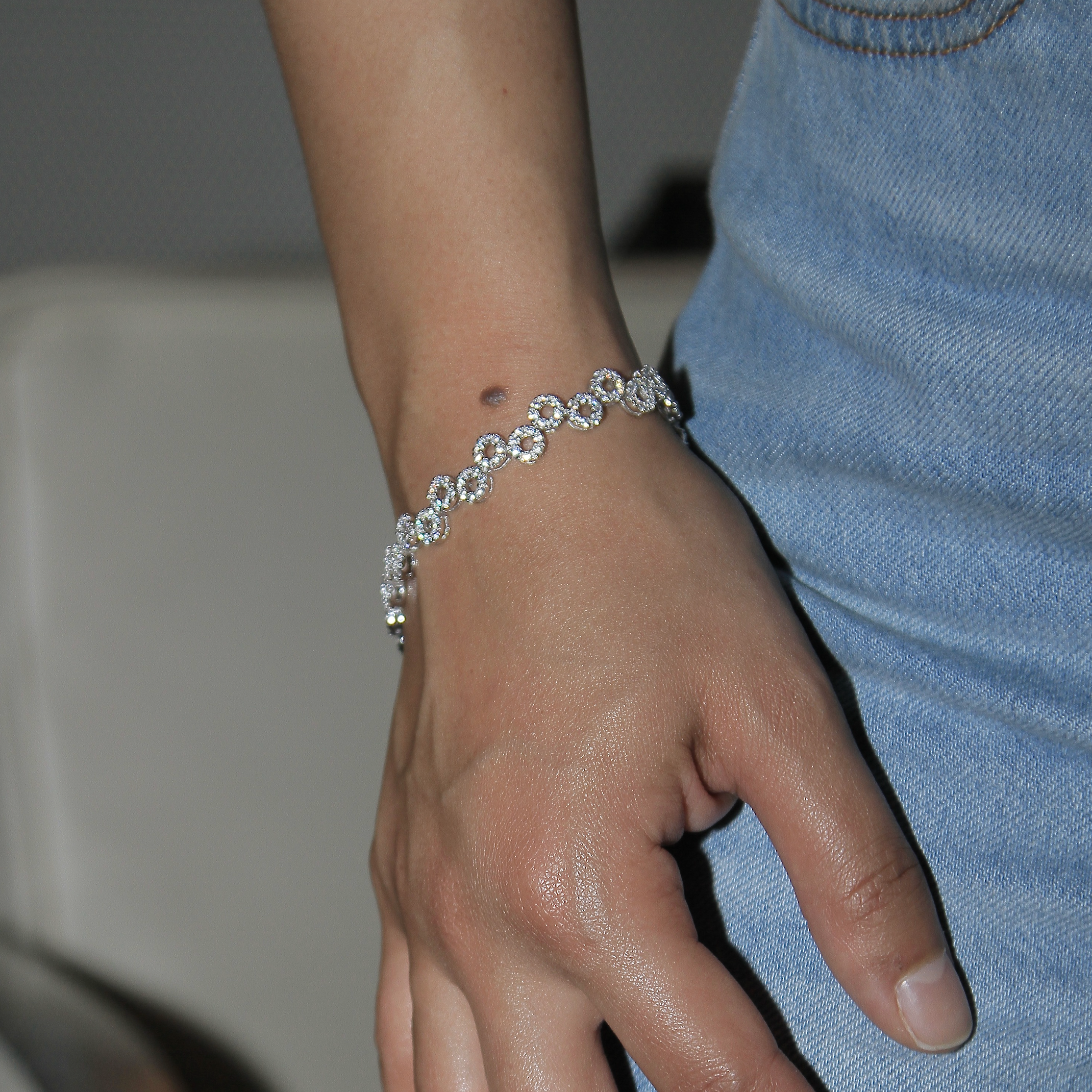 Sliver Fancy Cz Bracelet