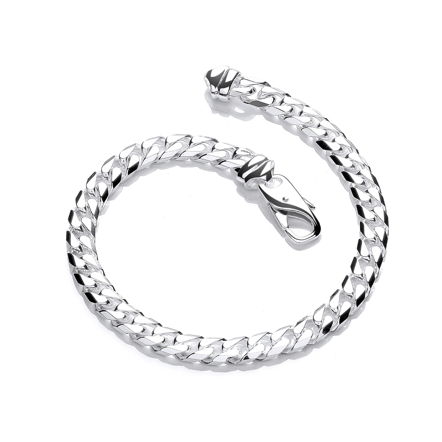 Silver Curb Gents Bracelet