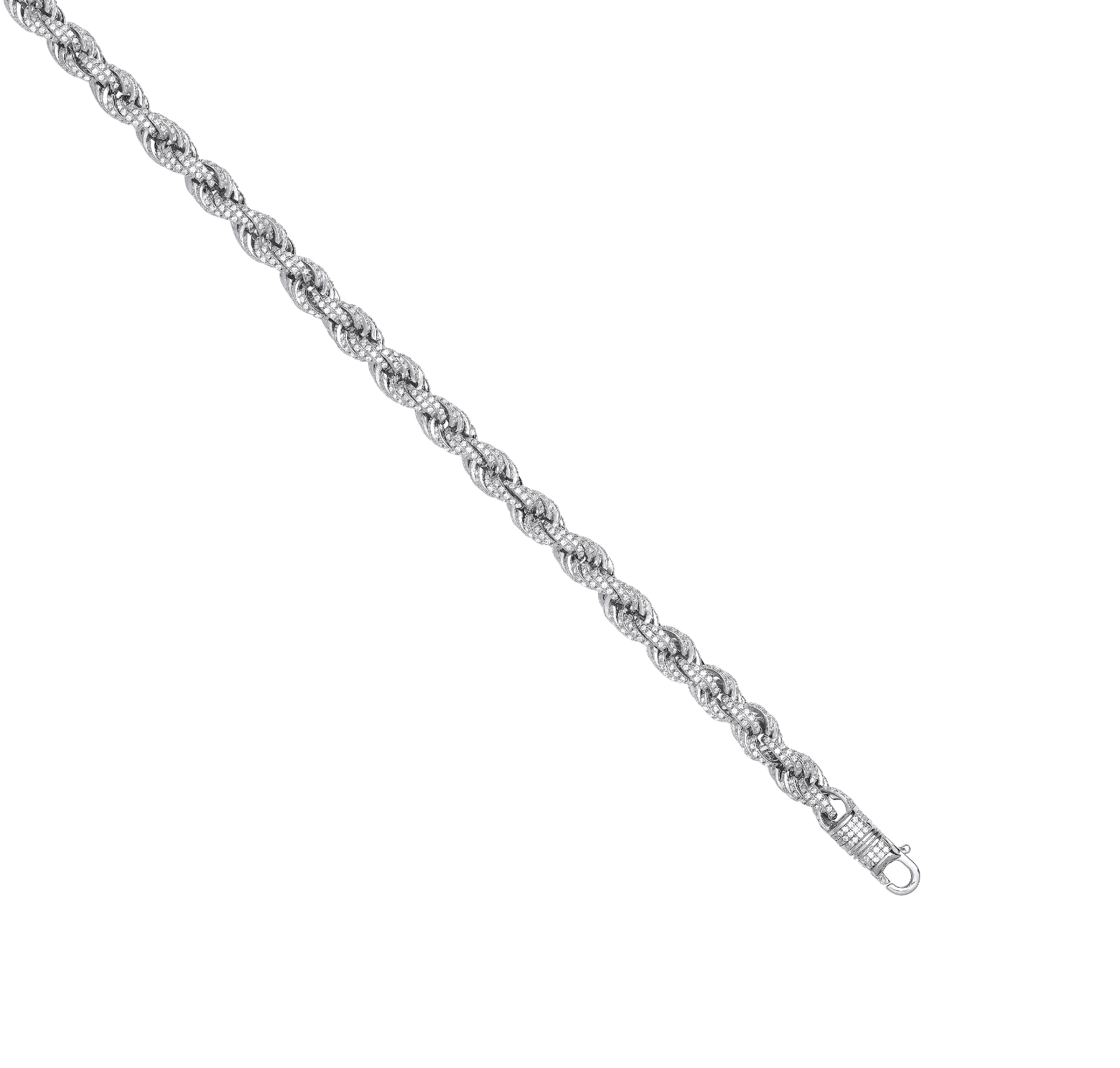 Silver CzSet Rope Chain