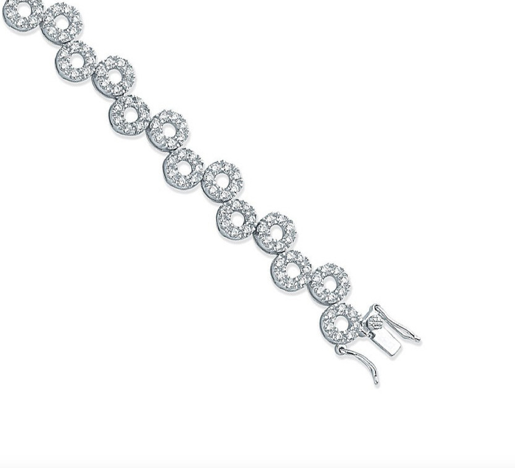 Sliver Fancy Cz Lady Bracelet