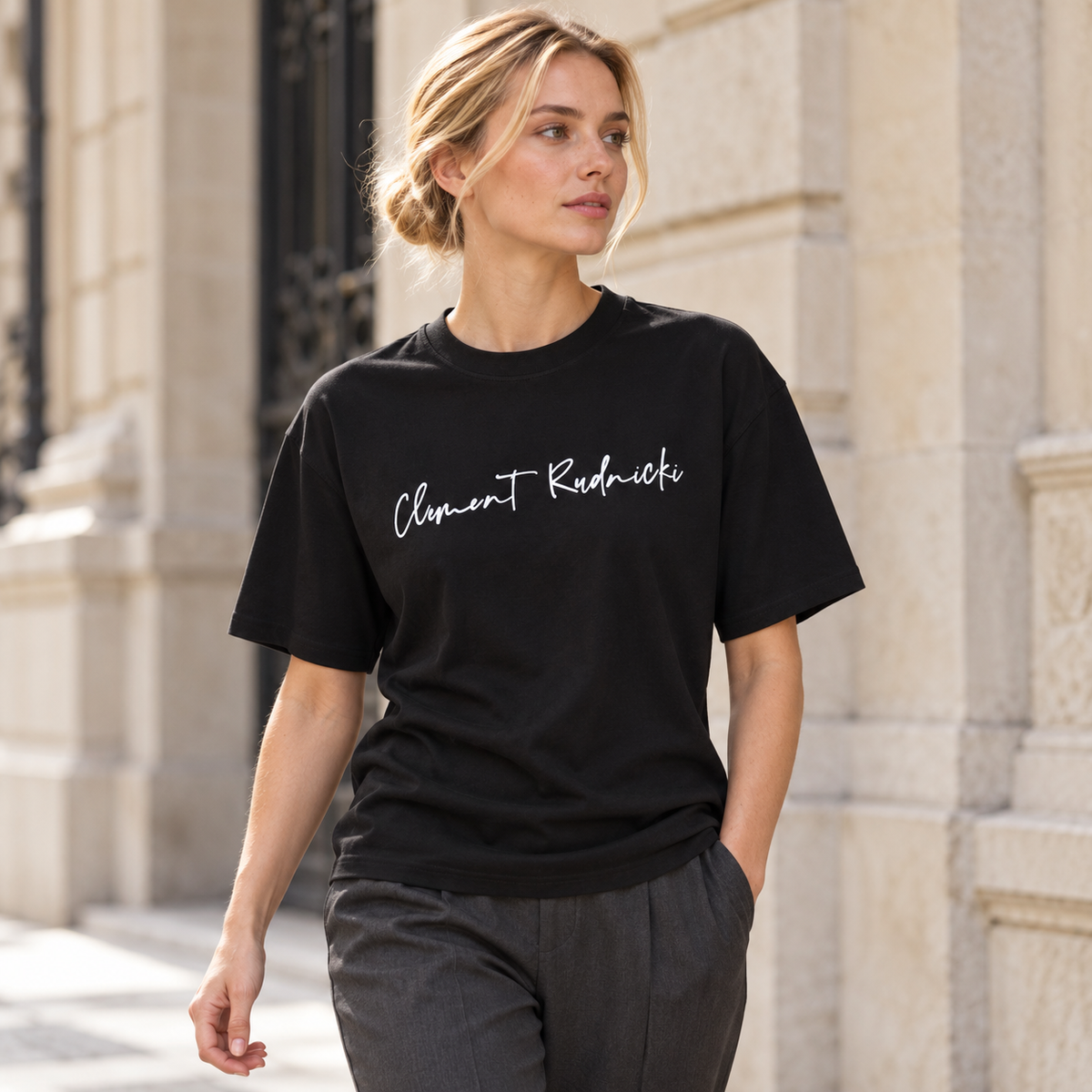 T-shirt Noir Signature 'Be You' de Clement Rudnicki