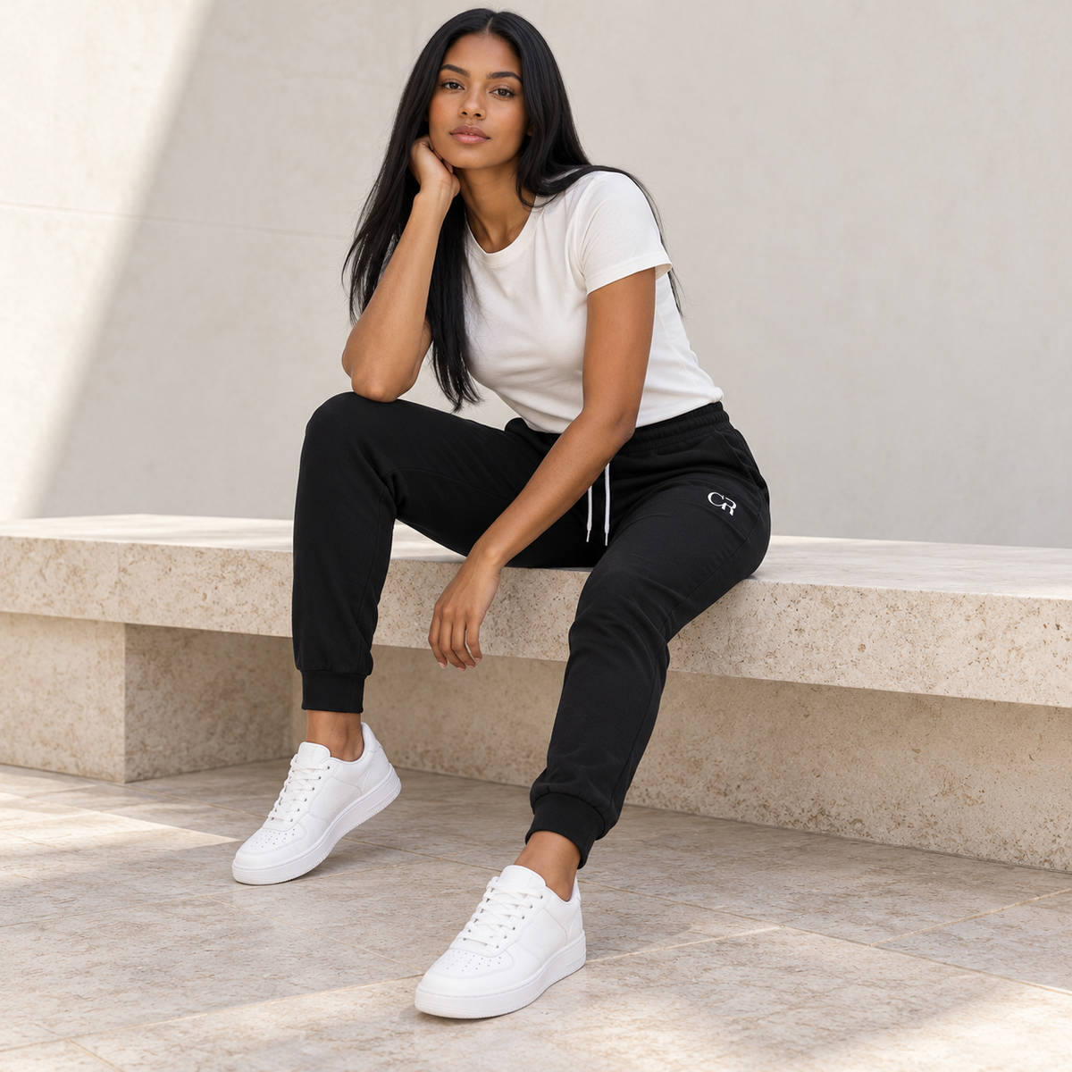 Pantalon de Jogging Slim Noir CR Signature de Clement Rudnicki