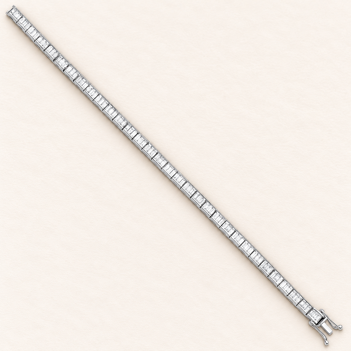 Rivière Bracelet — 18ct white gold and diamonds 5.00 ct