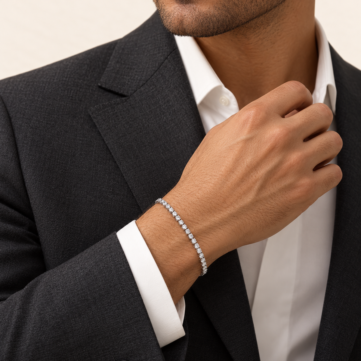 Rivière Bracelet — 18ct white gold and diamonds 2.00 ct