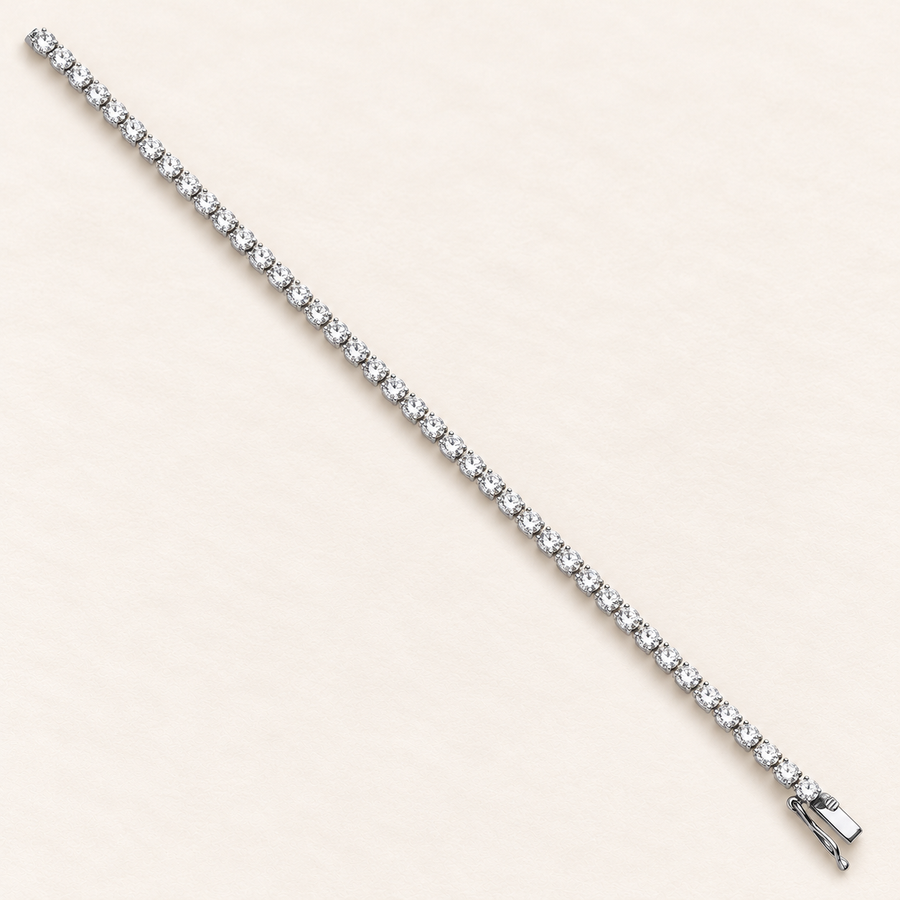 Bracelet Rivière — or blanc 18 carats et diamants 3,00 ct