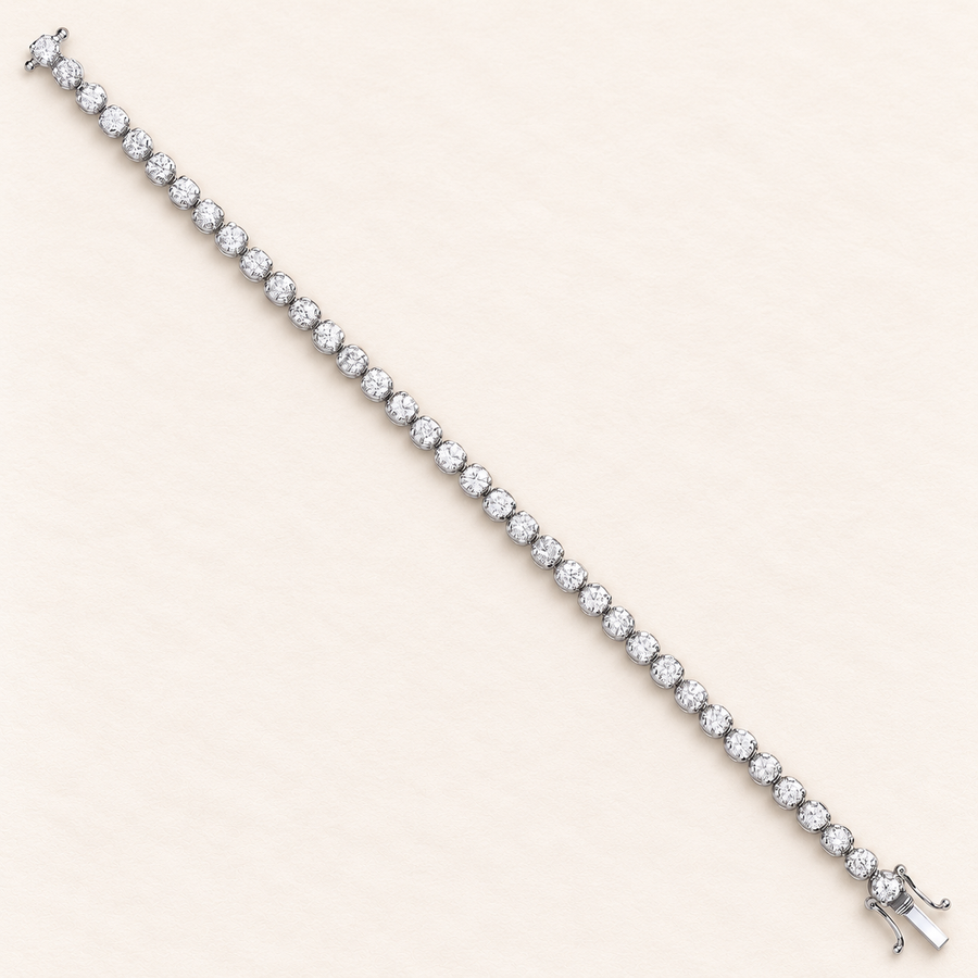 Bracelet Rivière — or blanc 18 carats et diamants 5,00 ct
