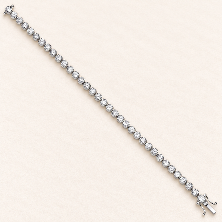 Bracelet Rivière — or blanc 18 carats et diamants 7,00 ct