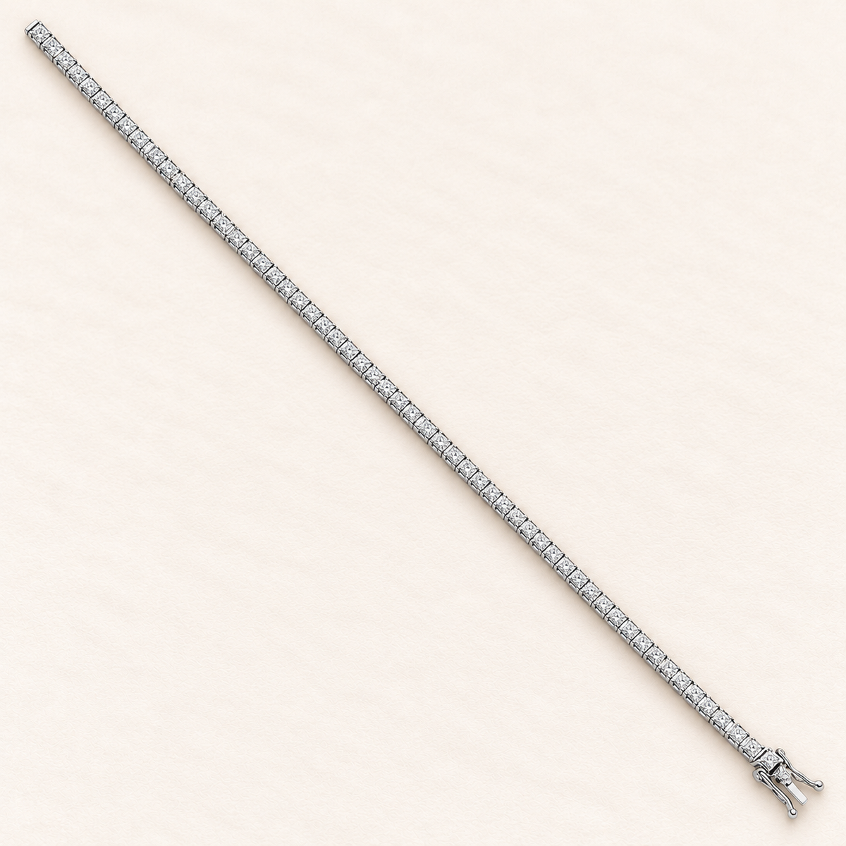 Bracelet Rivière — or blanc 18 carats et diamants 3,00 ct