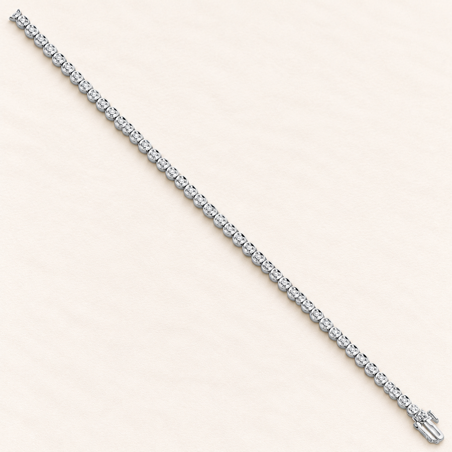 Bracelet Rivière — or blanc 9 carats et diamants 0,55 ct
