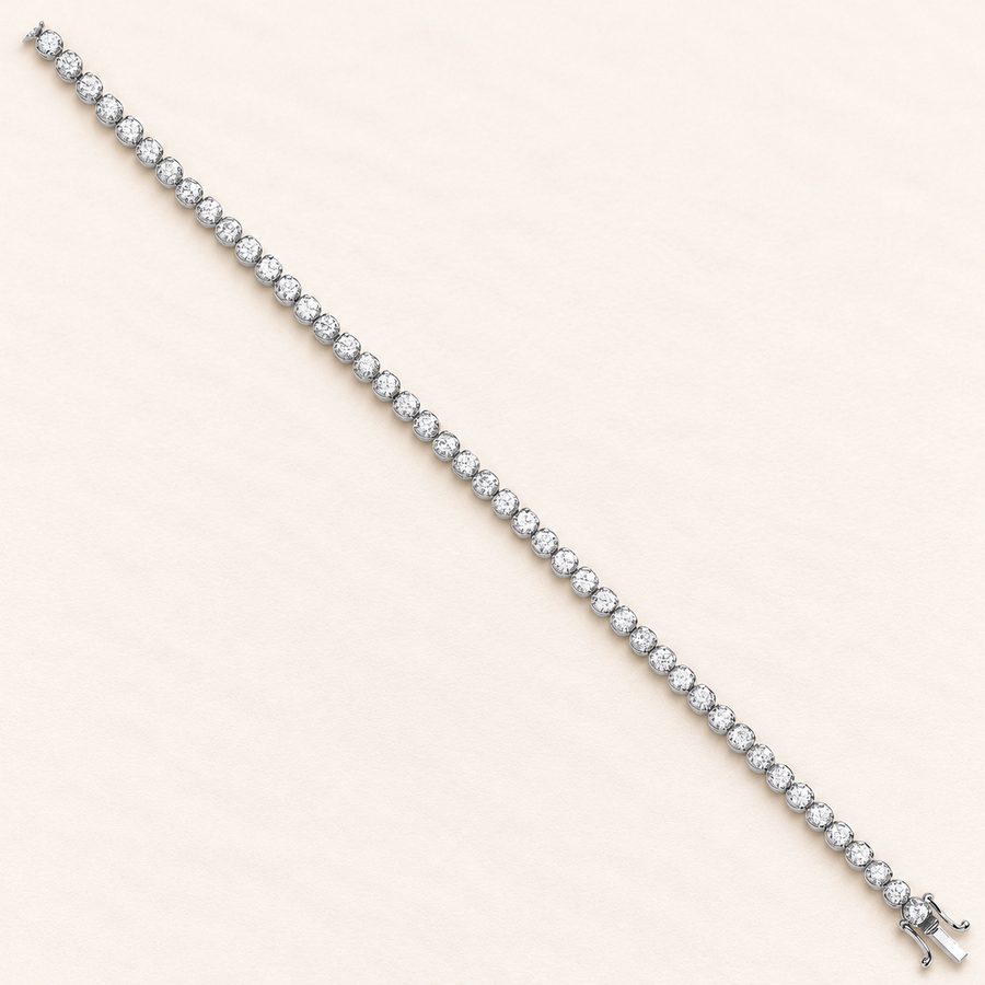 Bracelet Rivière — or blanc 18 carats et diamants 4,00 ct