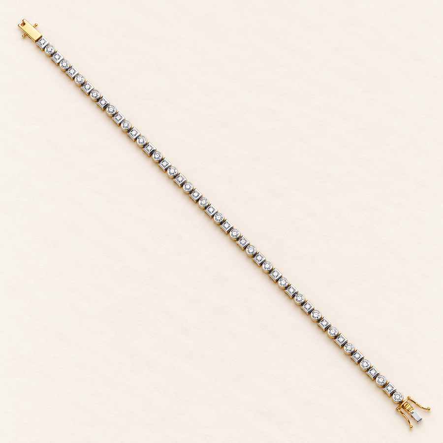 Bracelet Rivière — or jaune 9 carats et diamants 0,50 ct