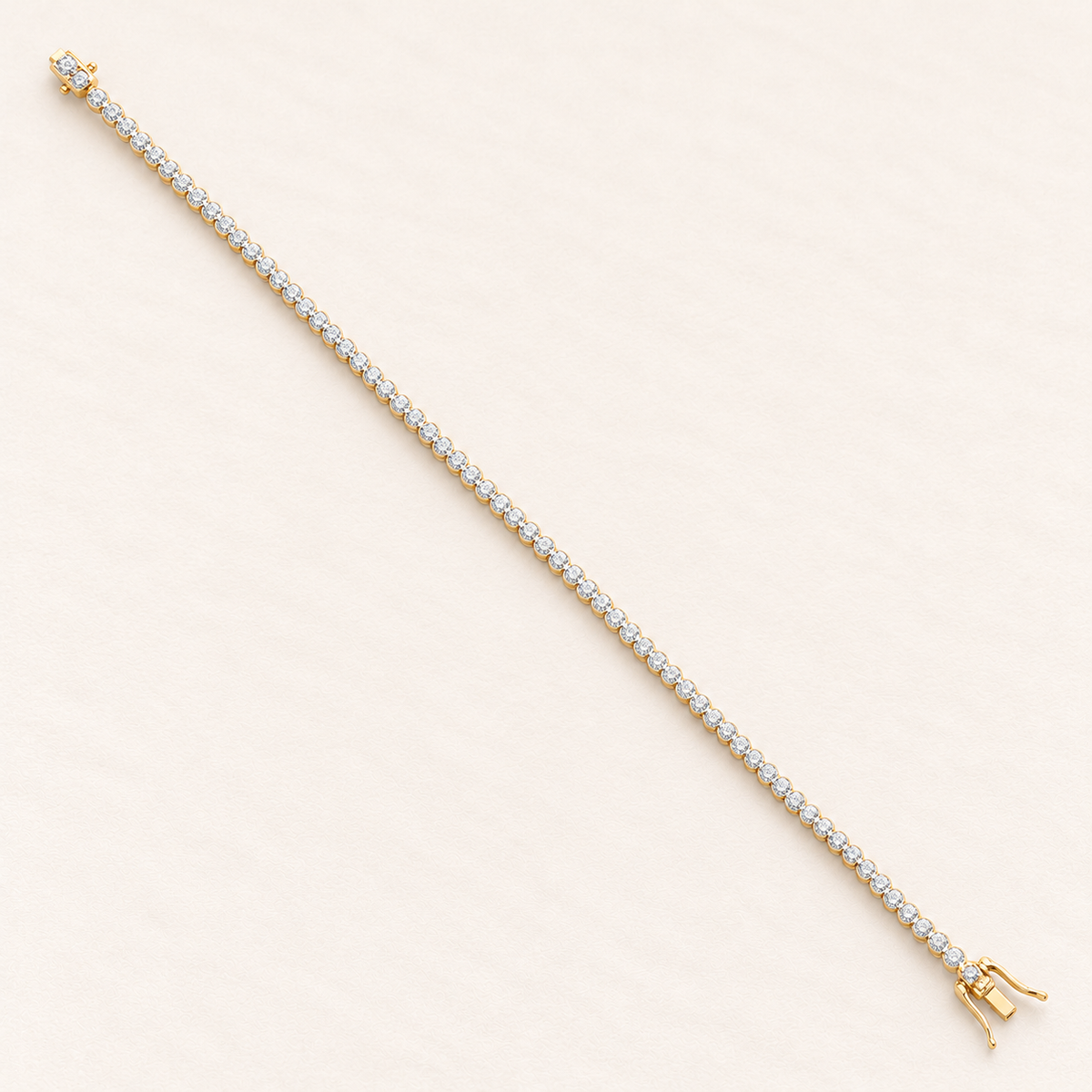 Bracelet Rivière — or jaune 18 carats et diamants 1,00 ct