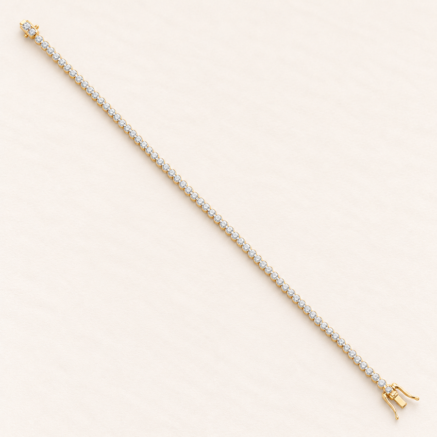 Bracelet Rivière — or jaune 18 carats et diamants 1,00 ct