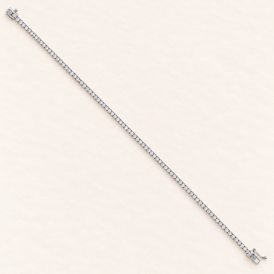 Bracelet Rivière — or blanc 9 carats et diamants 0,25 ct