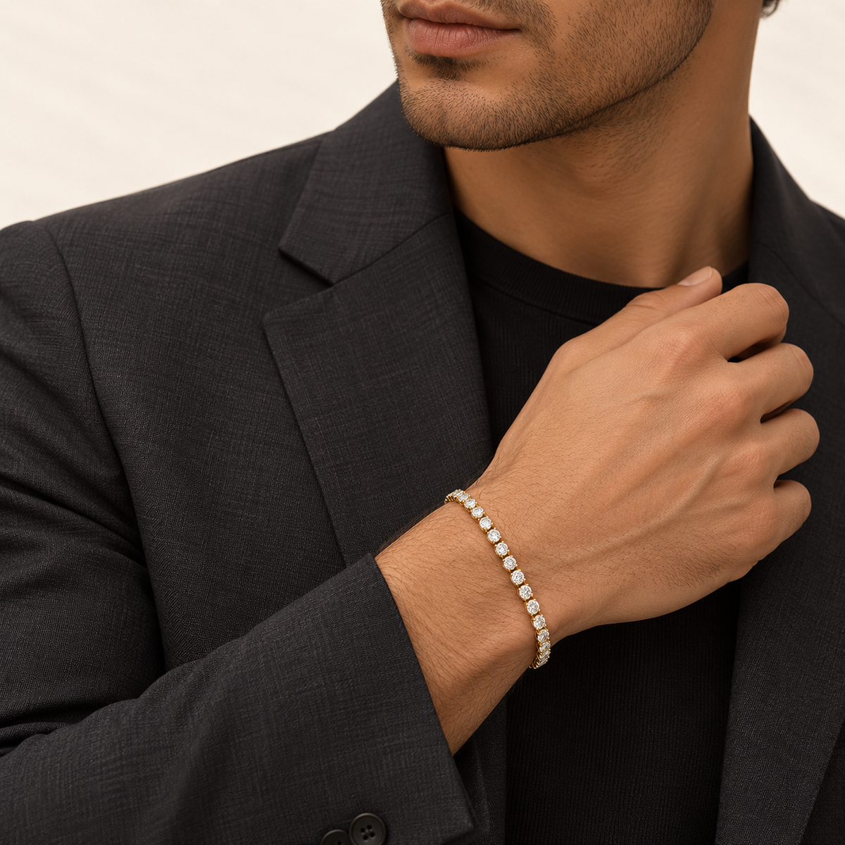 Bracelet Rivière — or jaune 18 carats et diamants 2,00 ct