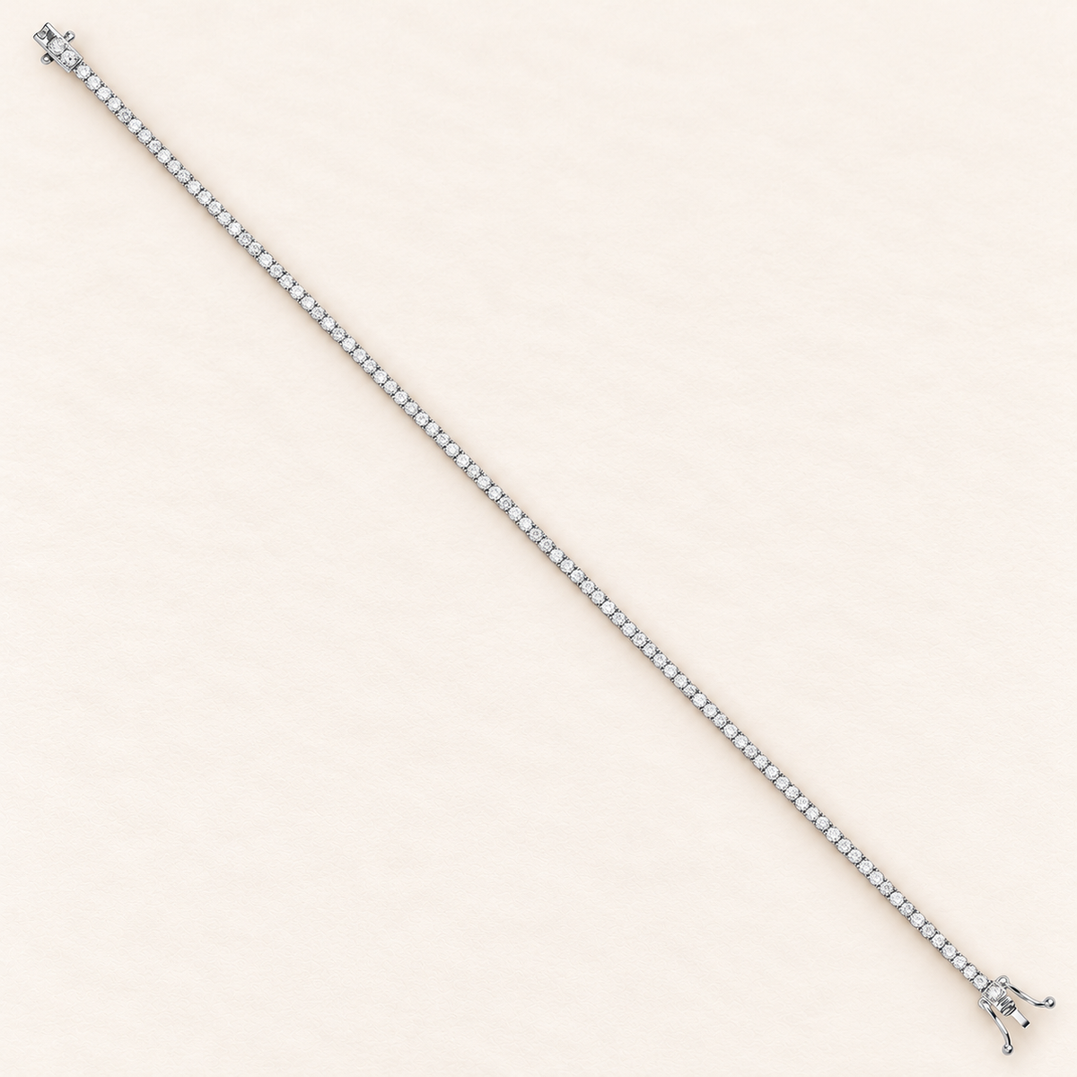 Bracelet Rivière — or blanc 18 carats et diamants 2,00 ct