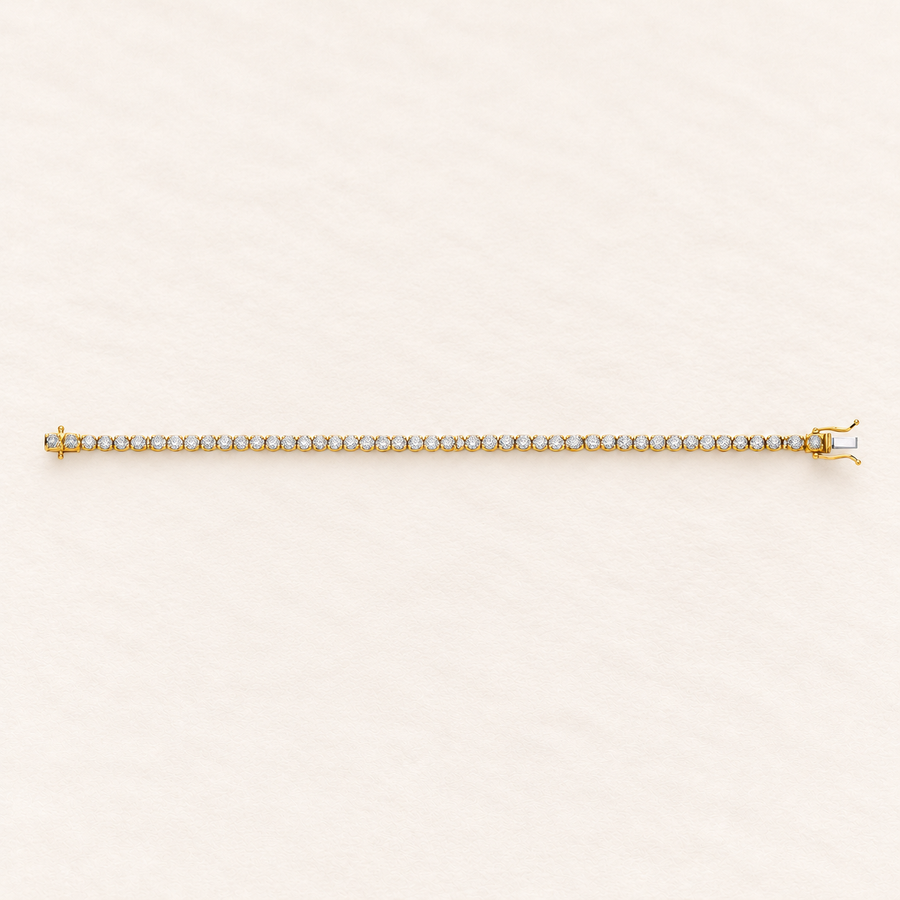 Rivière Bracelet — 18ct yellow gold and diamonds 4 ct