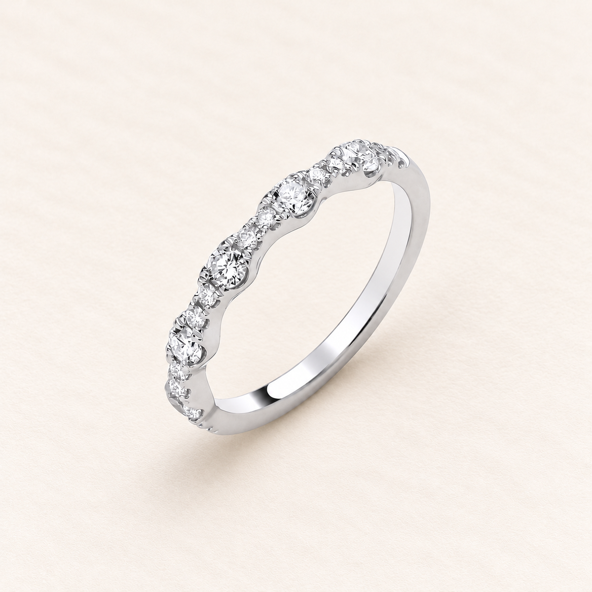 Bague Rythme de Diamants — or blanc 18 carats, 0,40 ct