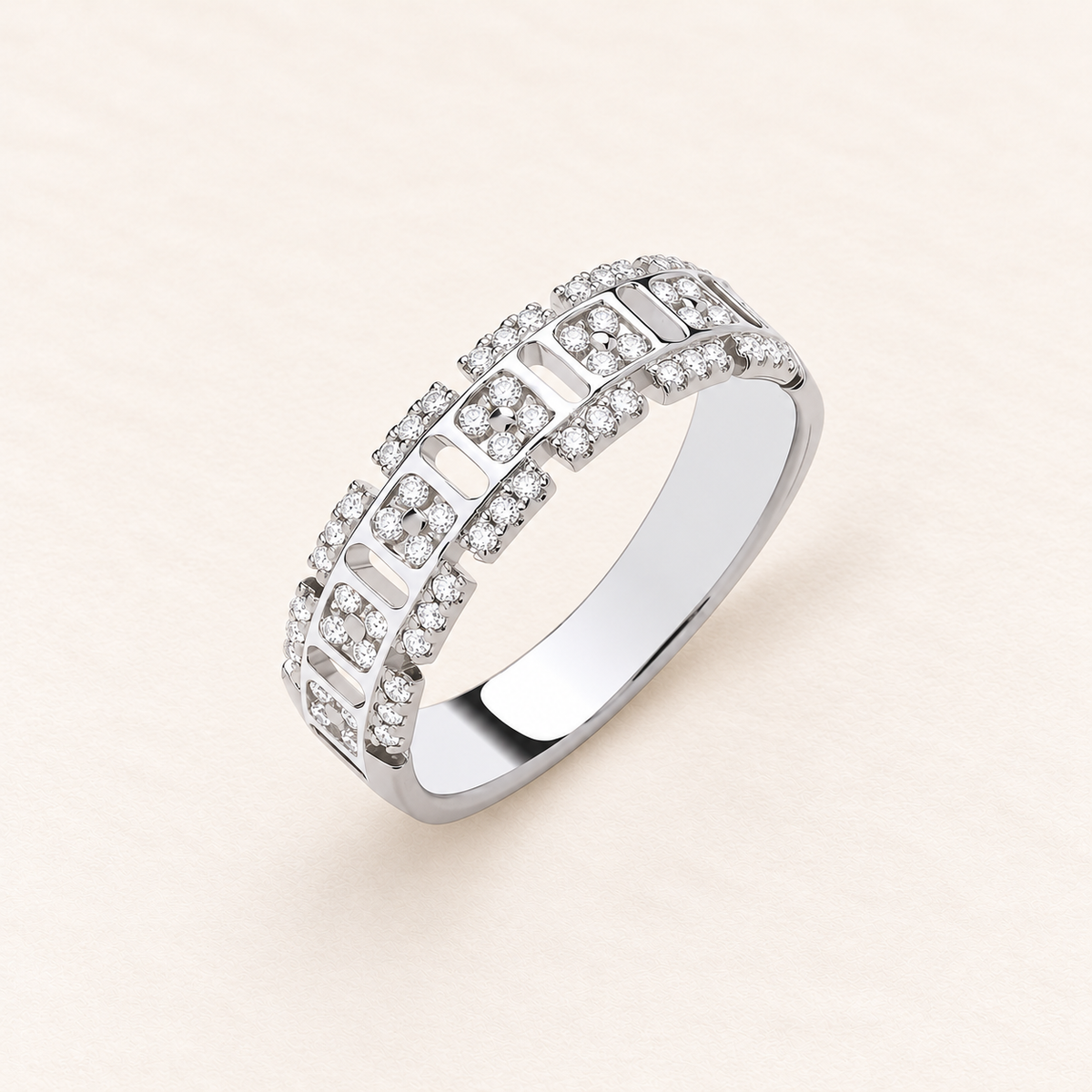 Squares of Light Ring — 9ct white gold and diamonds 0.33 ct