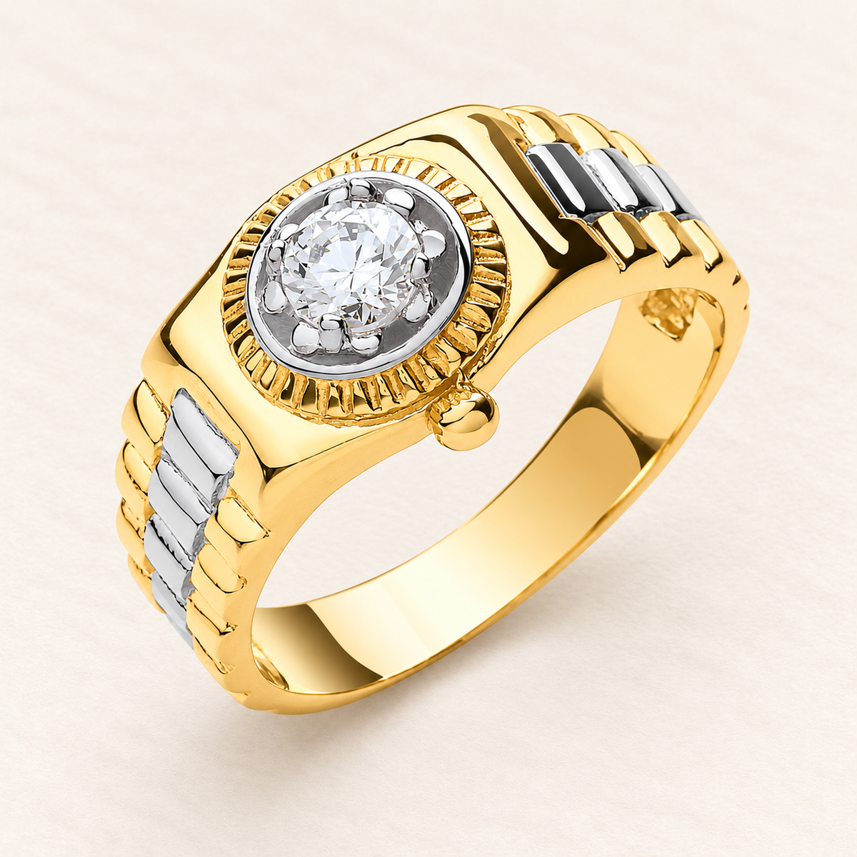 Bague Cadran — or jaune 9 carats