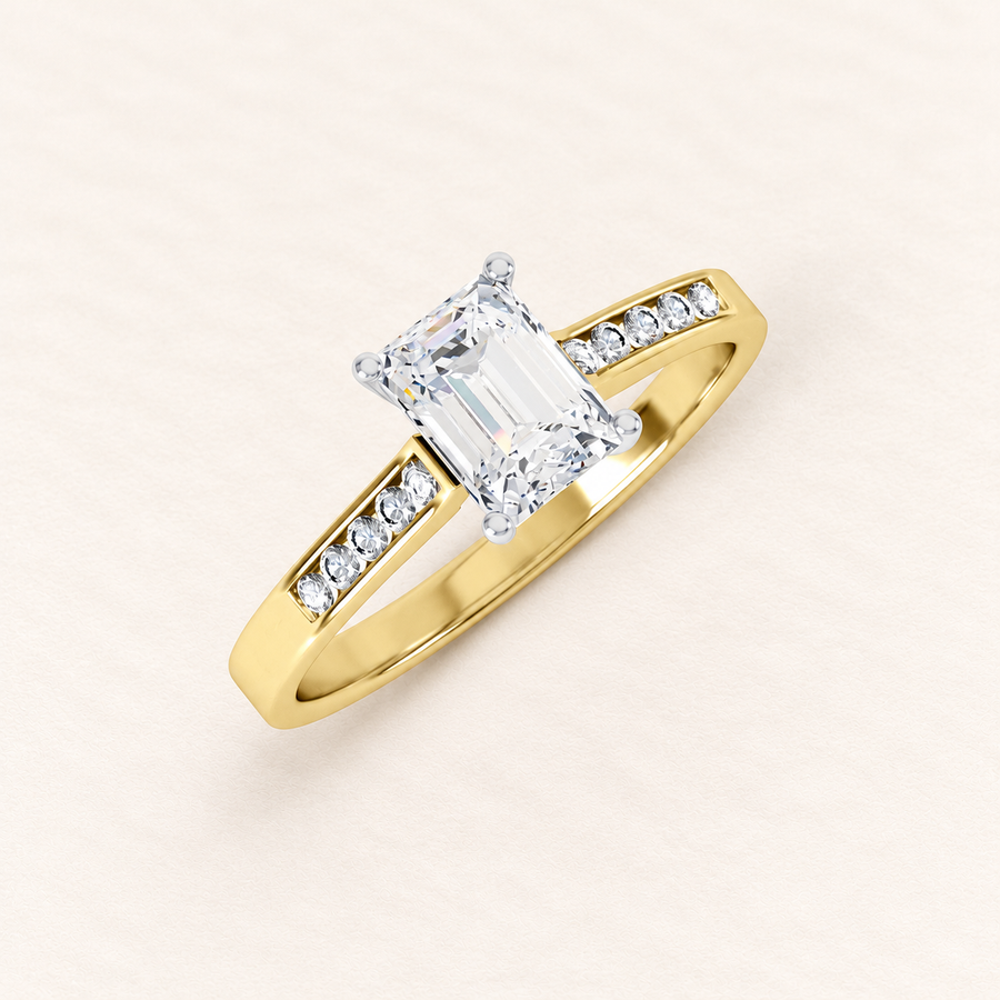 Bague Éclat Cristal — or jaune 9 carats et oxyde de zirconium