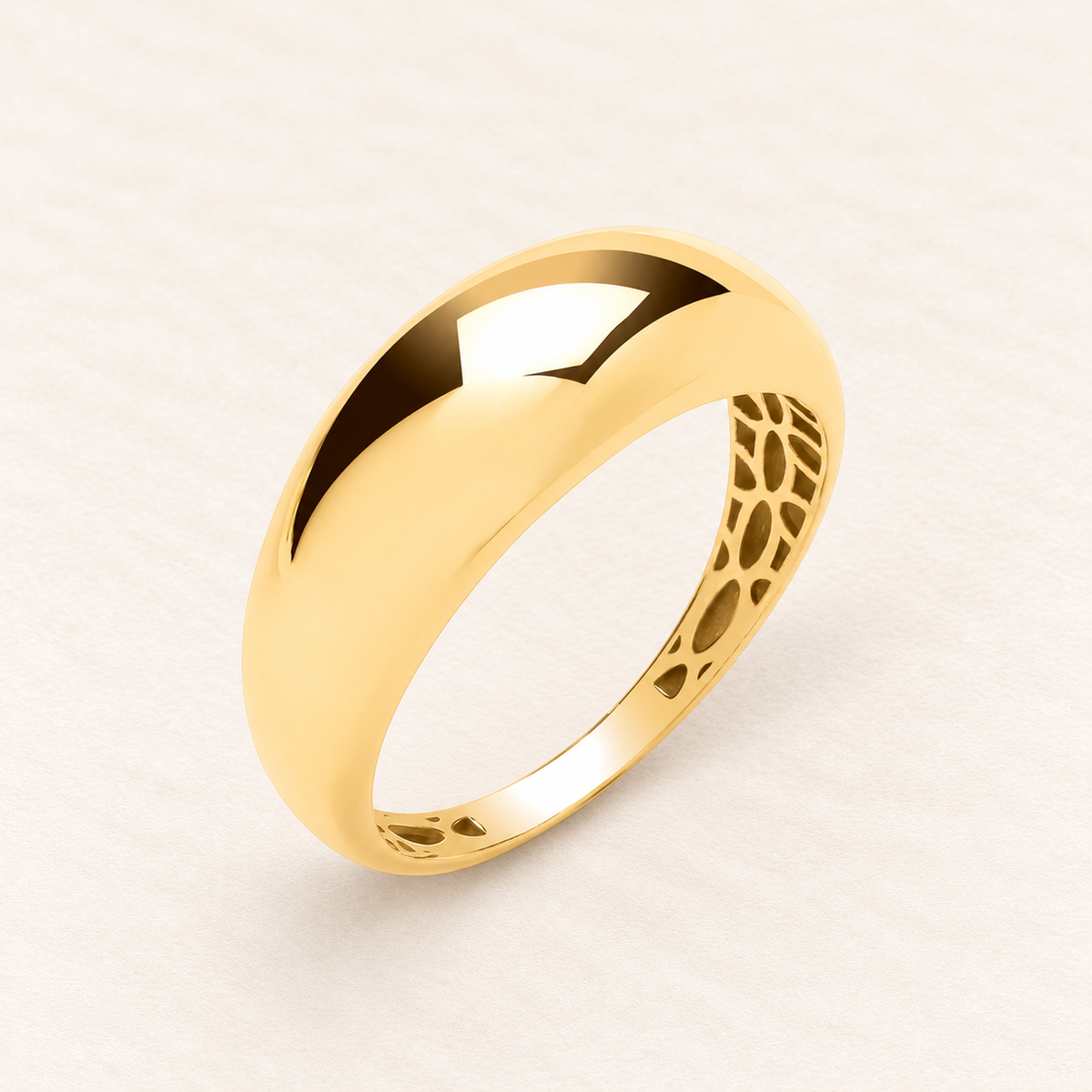 Bague Dôme — or jaune 9 carats