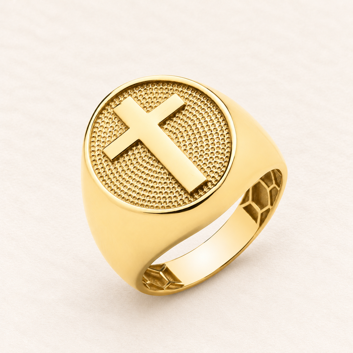Cross Signet Ring — 9ct yellow gold