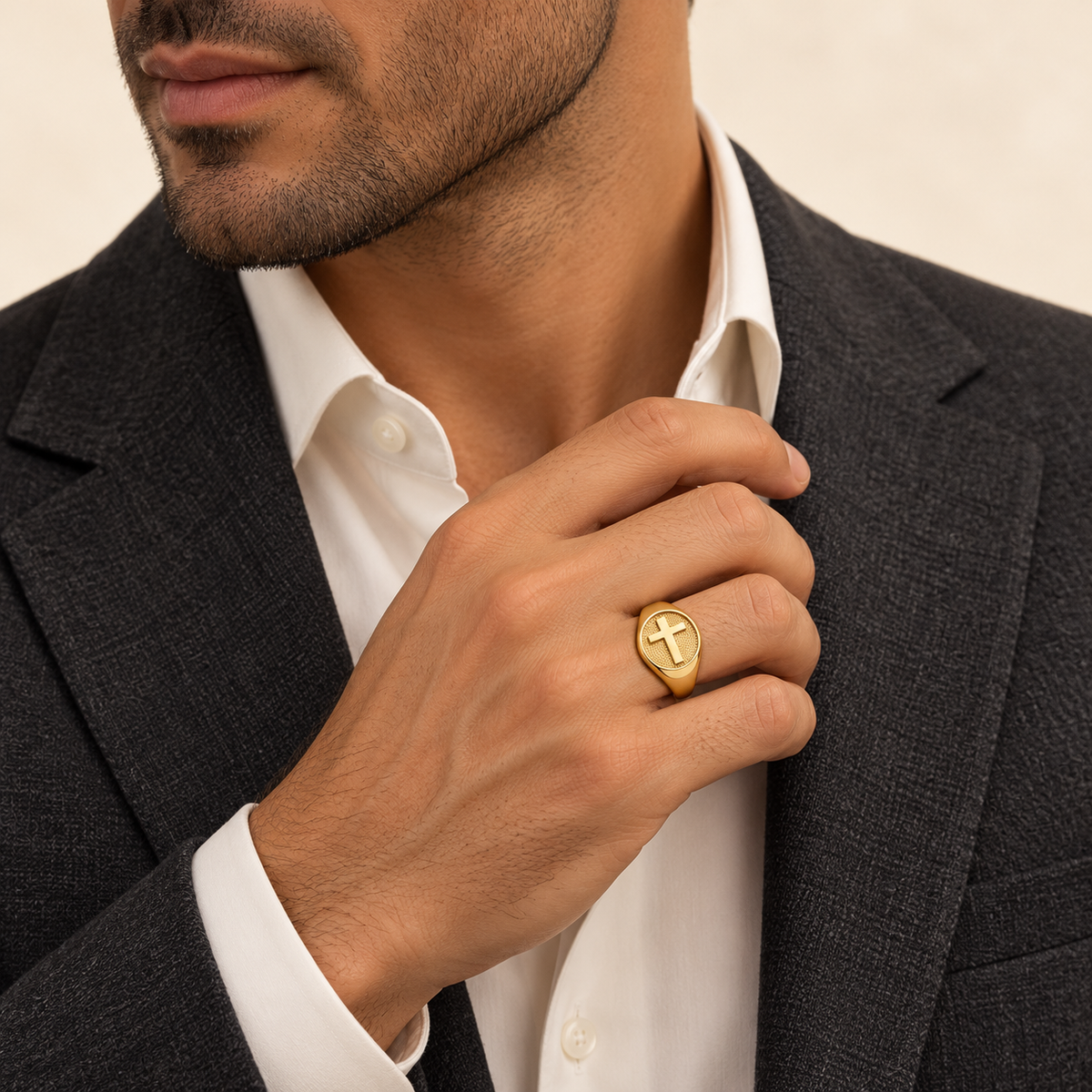 Cross Signet Ring — 9ct yellow gold